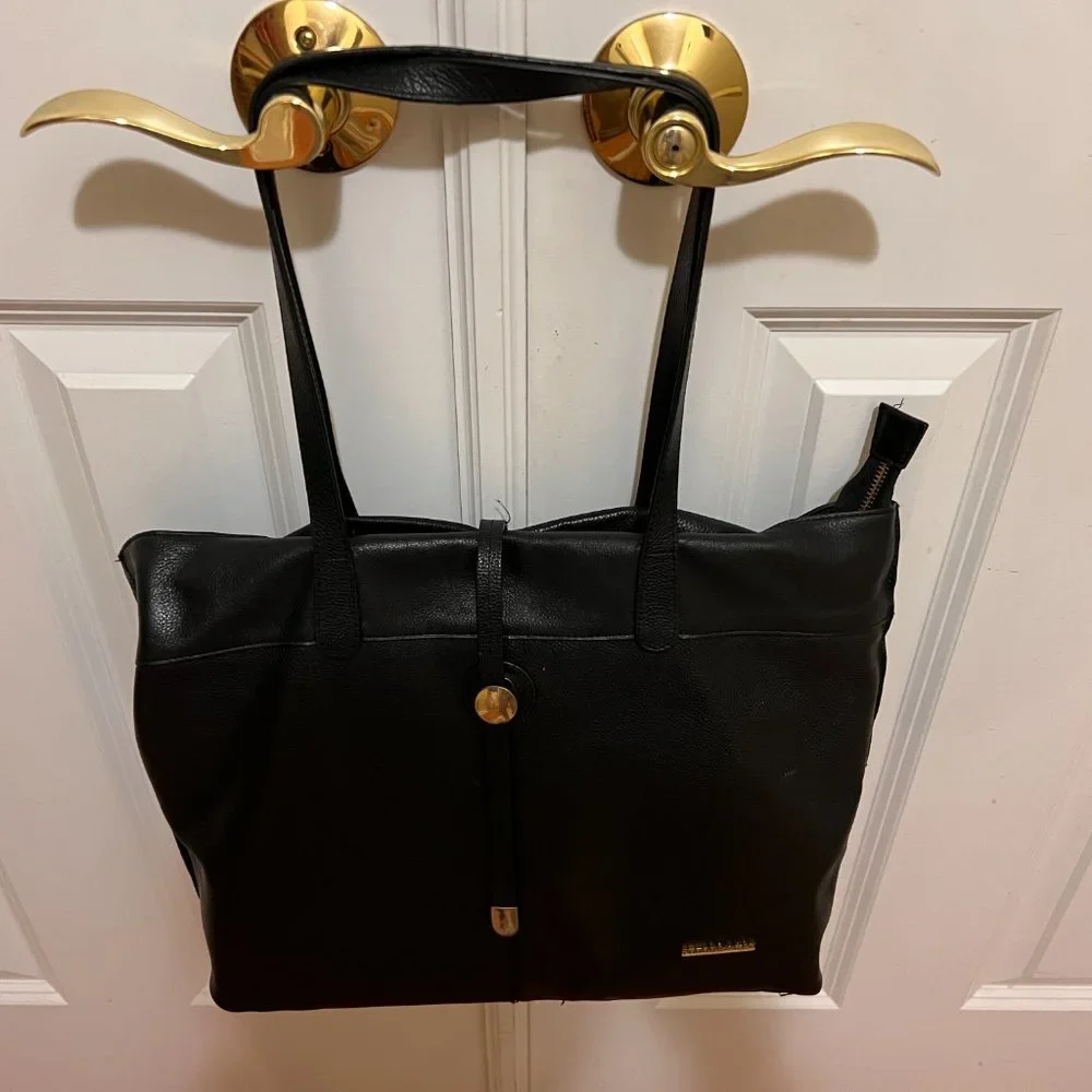 Stella & Maxx Black Leather Tote